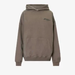 Brand-print Oversized-fit Cotton-jersey Hoody