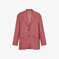 Kiera Single-breasted Relaxed-fit Vegan-leather Blazer