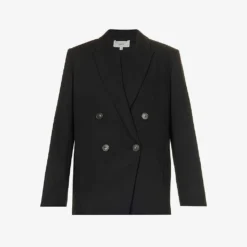 Vince Double-breasted Peak-lapel Satin Blazer