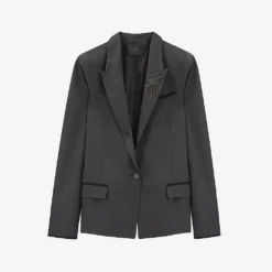 Ikks Pin-embellished Stretch-woven Blazer