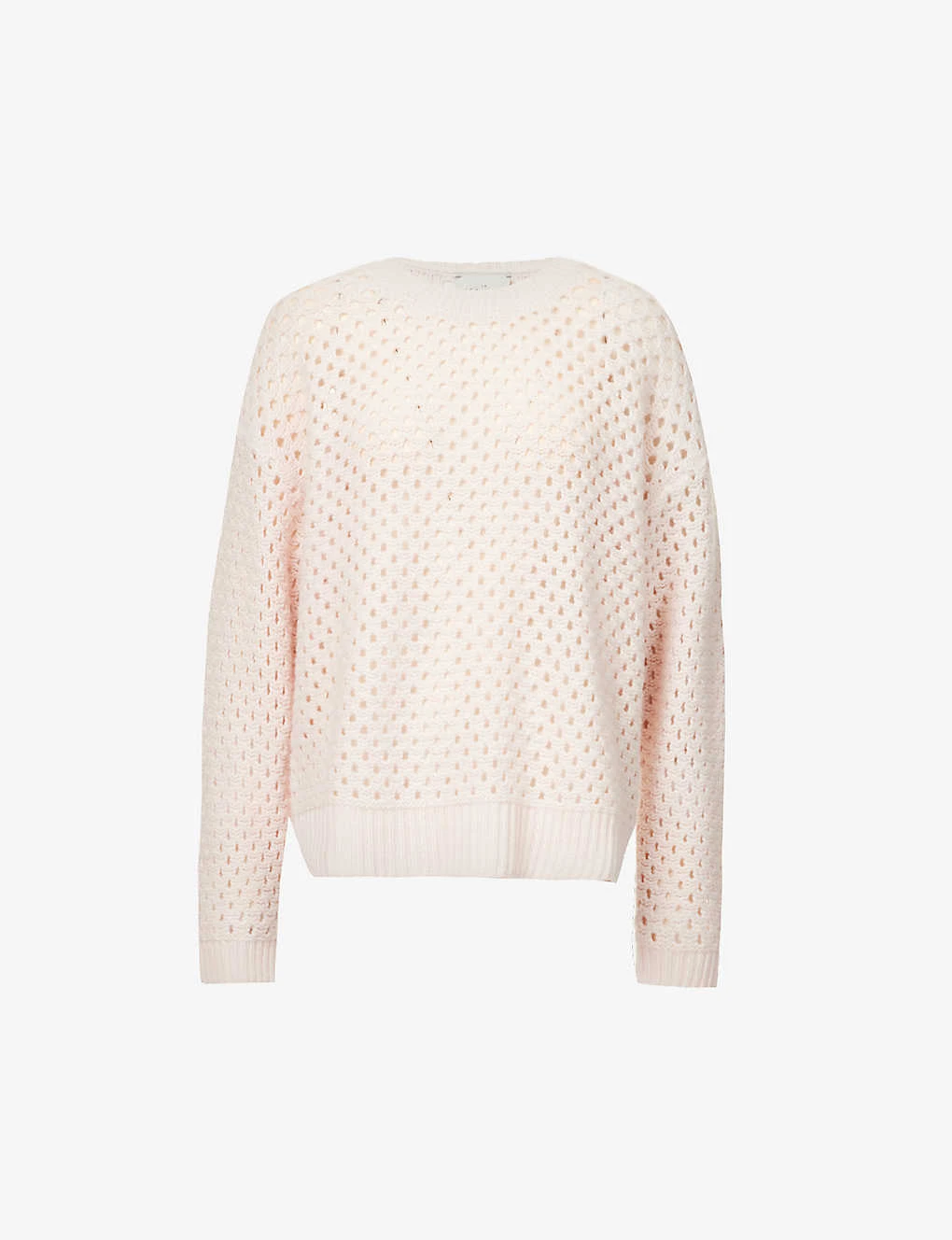 Mesh-knit Relaxed-fit Organic Cashmere-knitted Jumper
