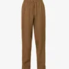 Straight-leg Mid-rise Linen Trousers