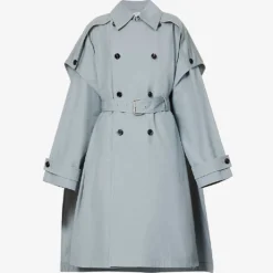 Bottega Veneta Double-breasted Cape-overlay Cotton Coat