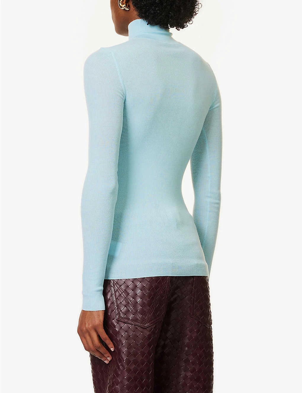 Bottega Veneta Turtleneck Slim-fit Wool Top - Image 4