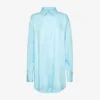 Split-side Oversized Cotton Shirt