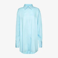 Split-side Oversized Cotton Shirt