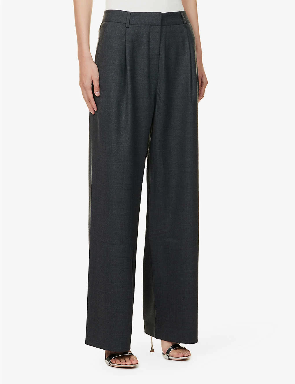 BEC + BRIDGE Jamie Wide-leg Mid-rise Wool-blend Trousers - Image 3
