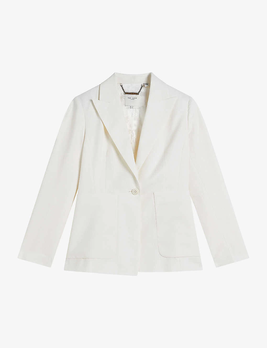 Ted Baker Llilla Single-breasted Cotton And Linen-blend Blazer