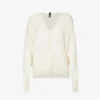 V-neck Patch-pocket Cotton Knitted Cardigan