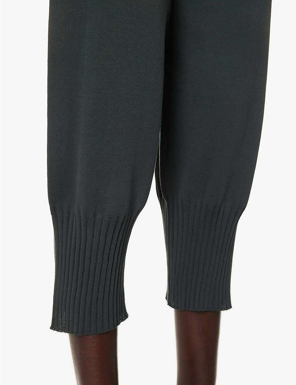 Mid-rise Tapered-leg Cotton Knitted Trousers - Image 6