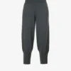 Mid-rise Tapered-leg Cotton Knitted Trousers