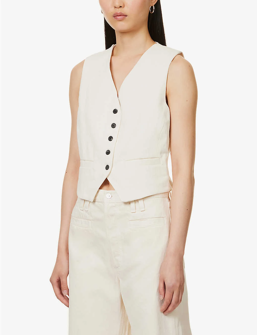 CITIZENS OF HUMANITY Sierra V-neck Cotton Vest - Image 3