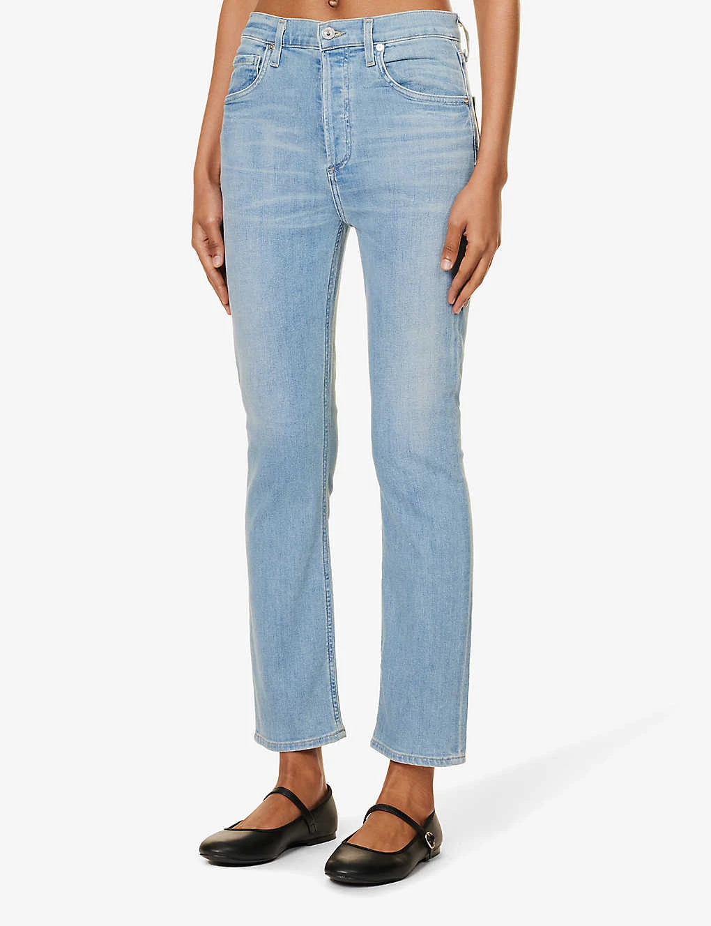 CITIZENS OF HUMANITY Jolene Whiskered High-rise Slim-leg Stretch-denim Jeans - Image 3