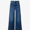 GOOD AMERICAN Good Waist Palazzo Contrast-stitch Wide-leg Mid-rise Stretch-denim Jeans