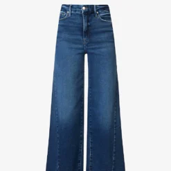 GOOD AMERICAN Good Waist Palazzo Contrast-stitch Wide-leg Mid-rise Stretch-denim Jeans