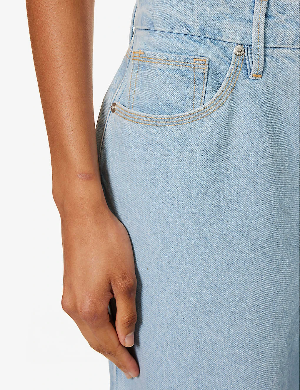 GOOD AMERICAN Good '90s Straight-leg Mi-rise Denim-blend Jeans - Image 6