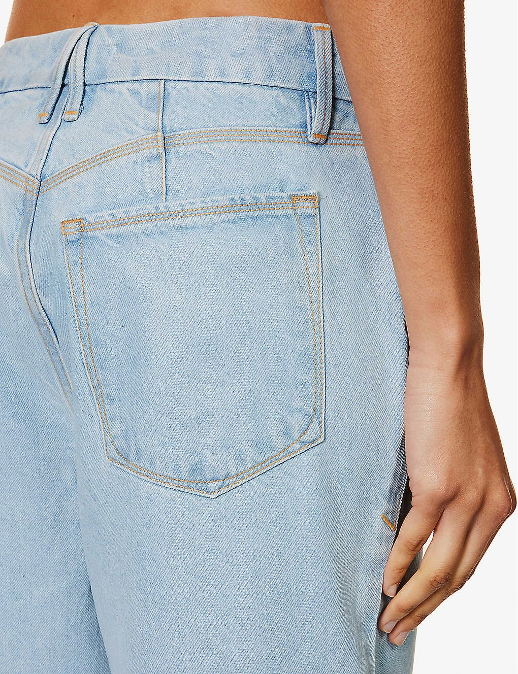 GOOD AMERICAN Good '90s Straight-leg Mi-rise Denim-blend Jeans - Image 7