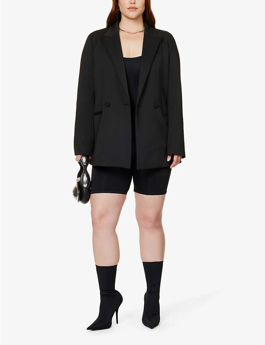 GOOD AMERICAN 2.0 Scuba Double-breasted Regular-fit Stretch-woven Blazer - Image 2