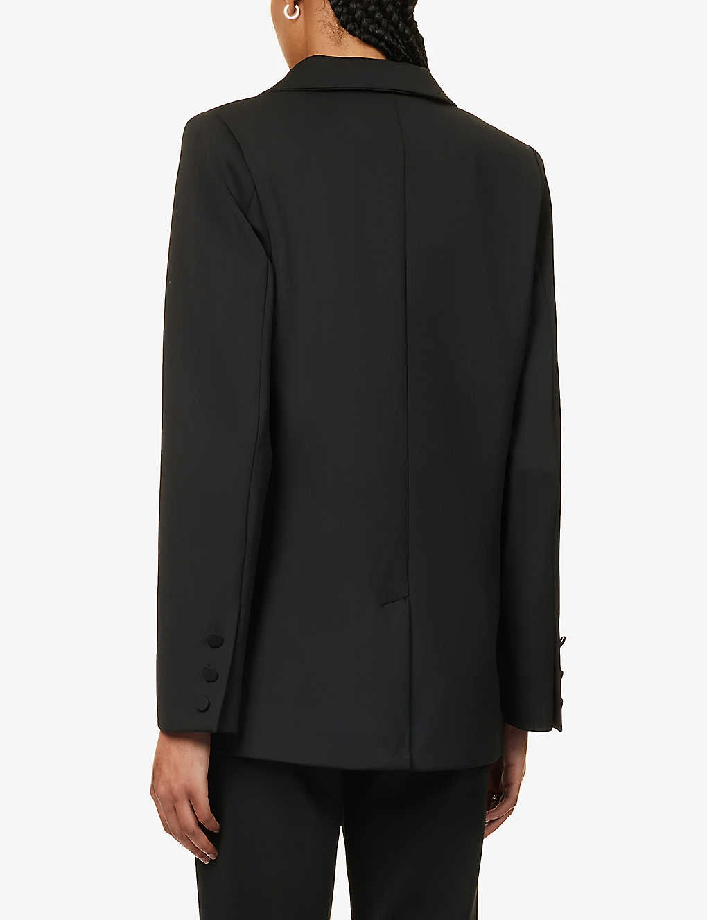 GOOD AMERICAN 2.0 Scuba Double-breasted Regular-fit Stretch-woven Blazer - Image 5