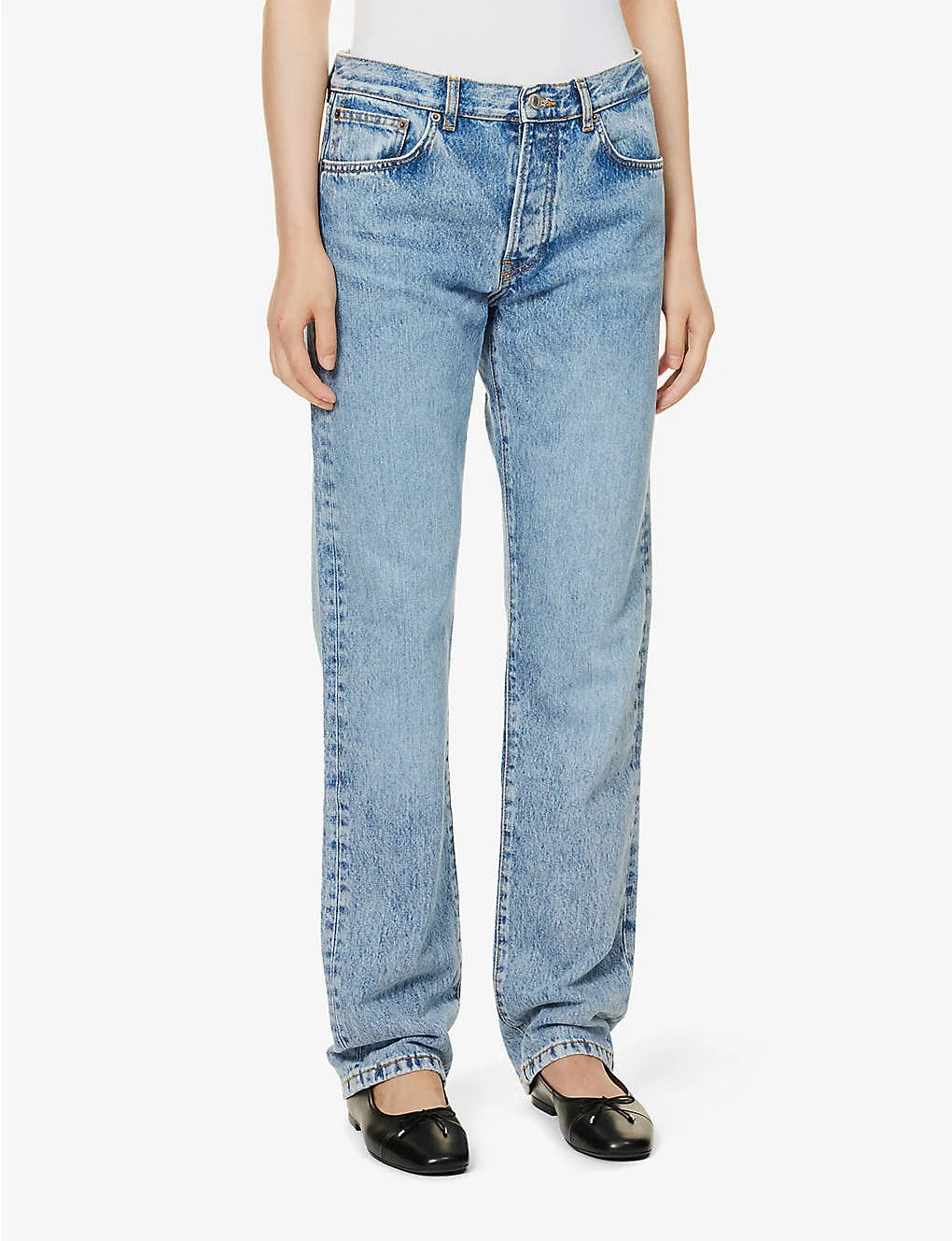Rodeo Straight-leg Mid-rise Organic And Recycled Denim-blend Jeans - Image 3