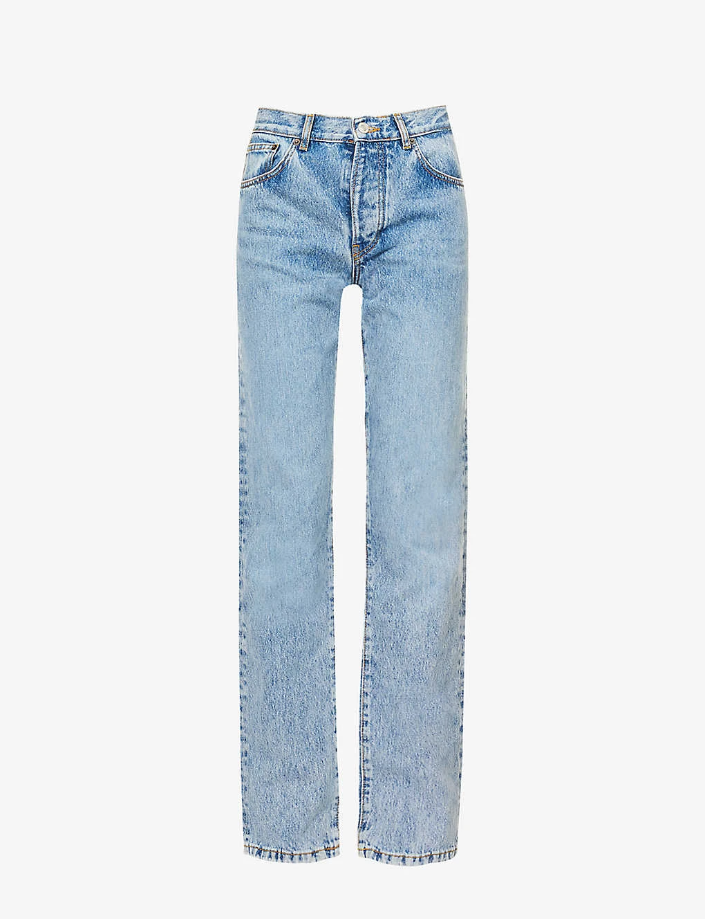 Rodeo Straight-leg Mid-rise Organic And Recycled Denim-blend Jeans