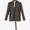 Andarak Pinstriped Deconstructed Wool And Silk-blend Blazer