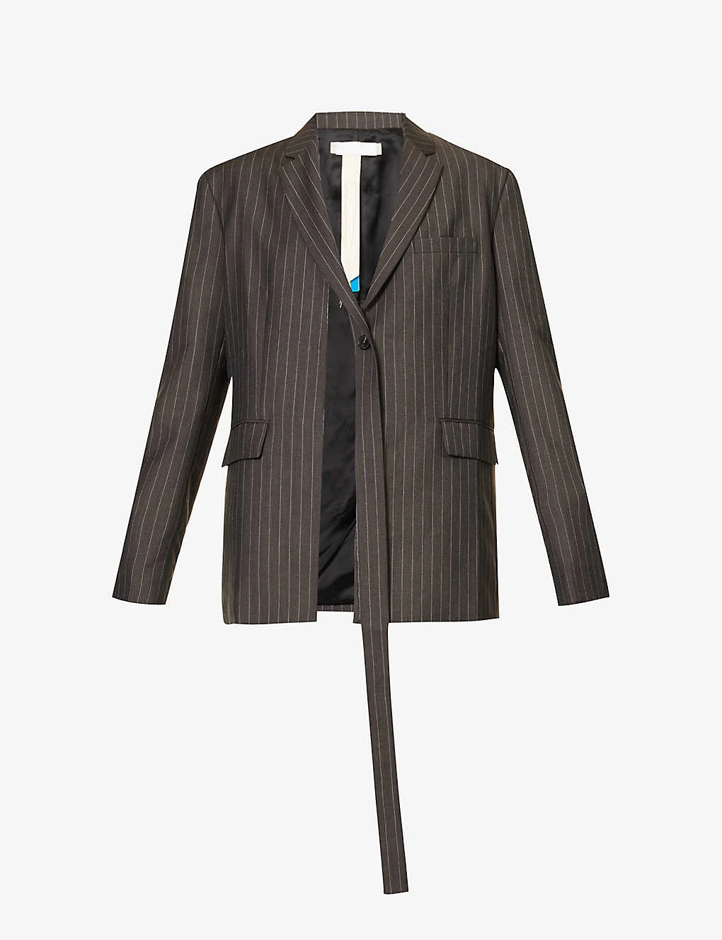 Andarak Pinstriped Deconstructed Wool And Silk-blend Blazer