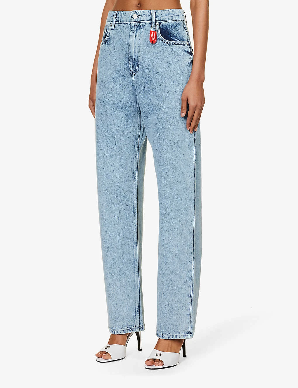 FIORUCCI Patti Graphic-print Straight-leg Mid-rise Organic-denim Jeans - Image 3