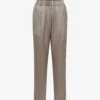 Reiss Elaina Tapered-leg High-rise Satin Trousers