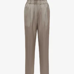 Reiss Elaina Tapered-leg High-rise Satin Trousers