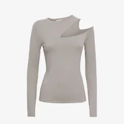 Reiss Lucille Cut-out Stretch-woven Top