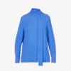 Valentino Self-tie Crepe-texture Regular-fit Silk Shirt