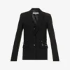 JW Anderson Padlock-embellished Single-breasted Stretch-wool Blazer