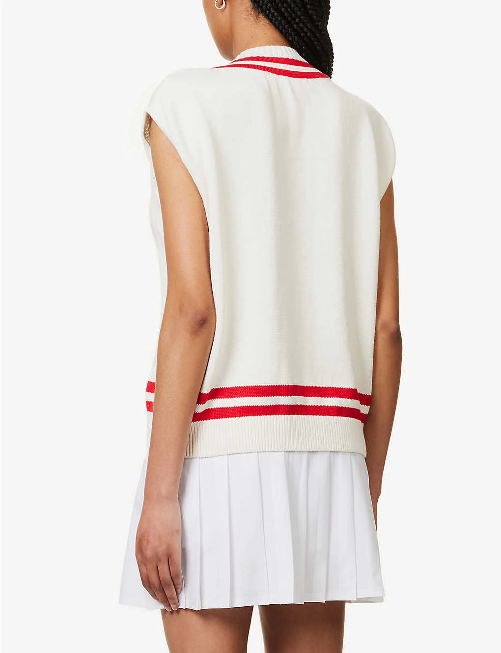 Sporty & Rich X Prince Cotton Knitted Vest - Image 4