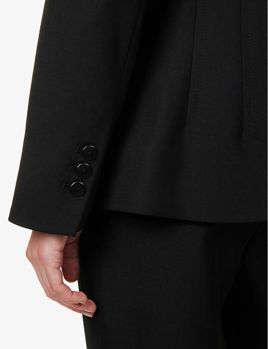 Corseted Peaked-lapel Regular-fit Stretch-wool Jacket - Image 6