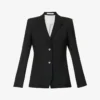 Corseted Peaked-lapel Regular-fit Stretch-wool Jacket