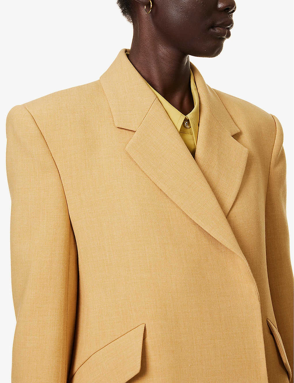 Ambrose Padded-shoulders Notch-lapel Stretch-woven Blazer - Image 5