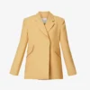Ambrose Padded-shoulders Notch-lapel Stretch-woven Blazer