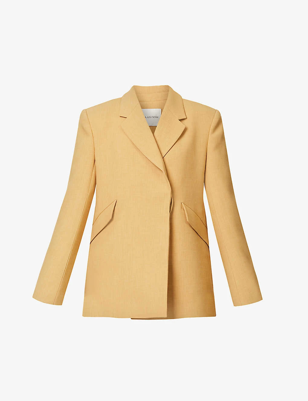 Ambrose Padded-shoulders Notch-lapel Stretch-woven Blazer