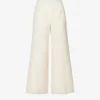 Debbie Wide-leg High-rise Cotton-blend Trousers