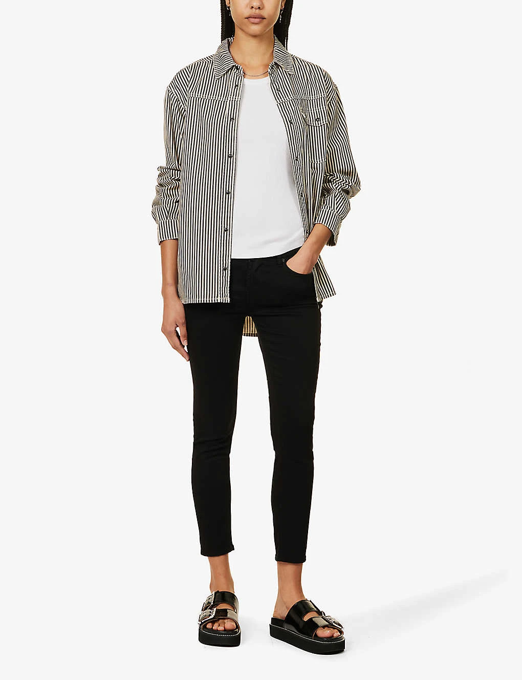 7 For All Mankind The Ankle Skinny B(Air) Slim-fit Mid-rise Stretch-woven Jeans - Image 2