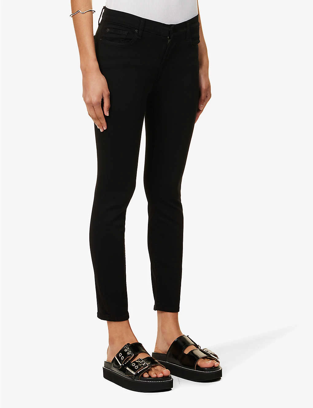 7 For All Mankind The Ankle Skinny B(Air) Slim-fit Mid-rise Stretch-woven Jeans - Image 3
