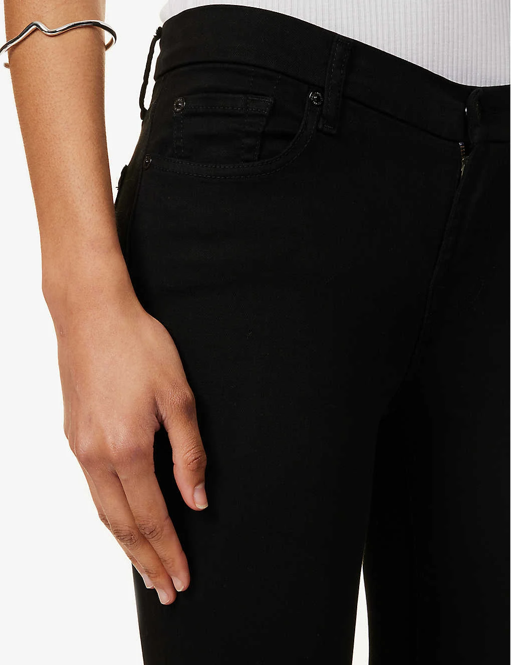 7 For All Mankind The Ankle Skinny B(Air) Slim-fit Mid-rise Stretch-woven Jeans - Image 6