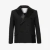 Sacai Double-breasted Pleated Woven Blazer