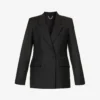 Victoria Beckham Padded-shoulder Regular-fit Stretch-woven Blazer