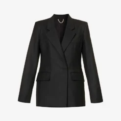Victoria Beckham Padded-shoulder Regular-fit Stretch-woven Blazer