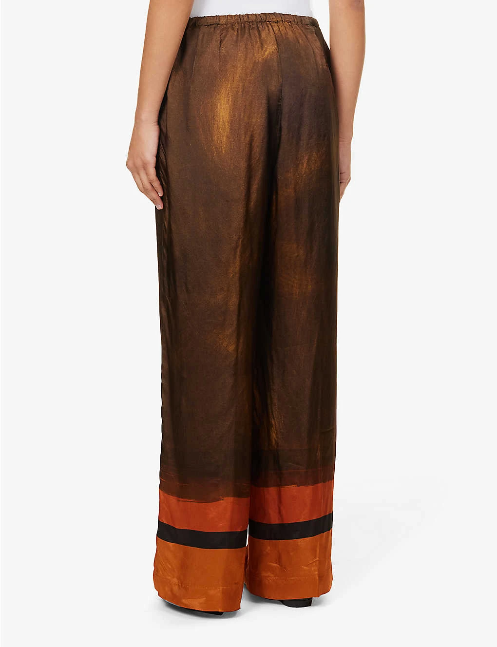 Dries Van Noten Puvis Abstract-pattern Relaxed-fit Woven Trousers - Image 4