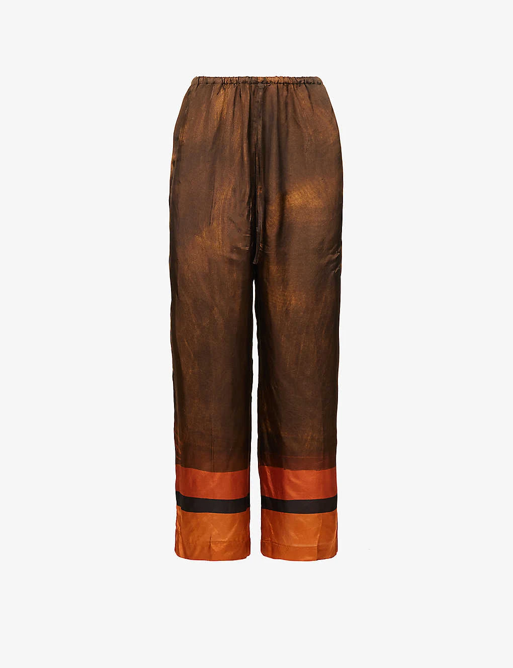 Dries Van Noten Puvis Abstract-pattern Relaxed-fit Woven Trousers