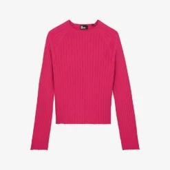 THE KOOPLES Round-neck Long-sleeve Ribbed-knit Jumper