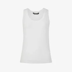 Whistles Scoop-neck Ribbed Stretch Better-cotton Vest Top